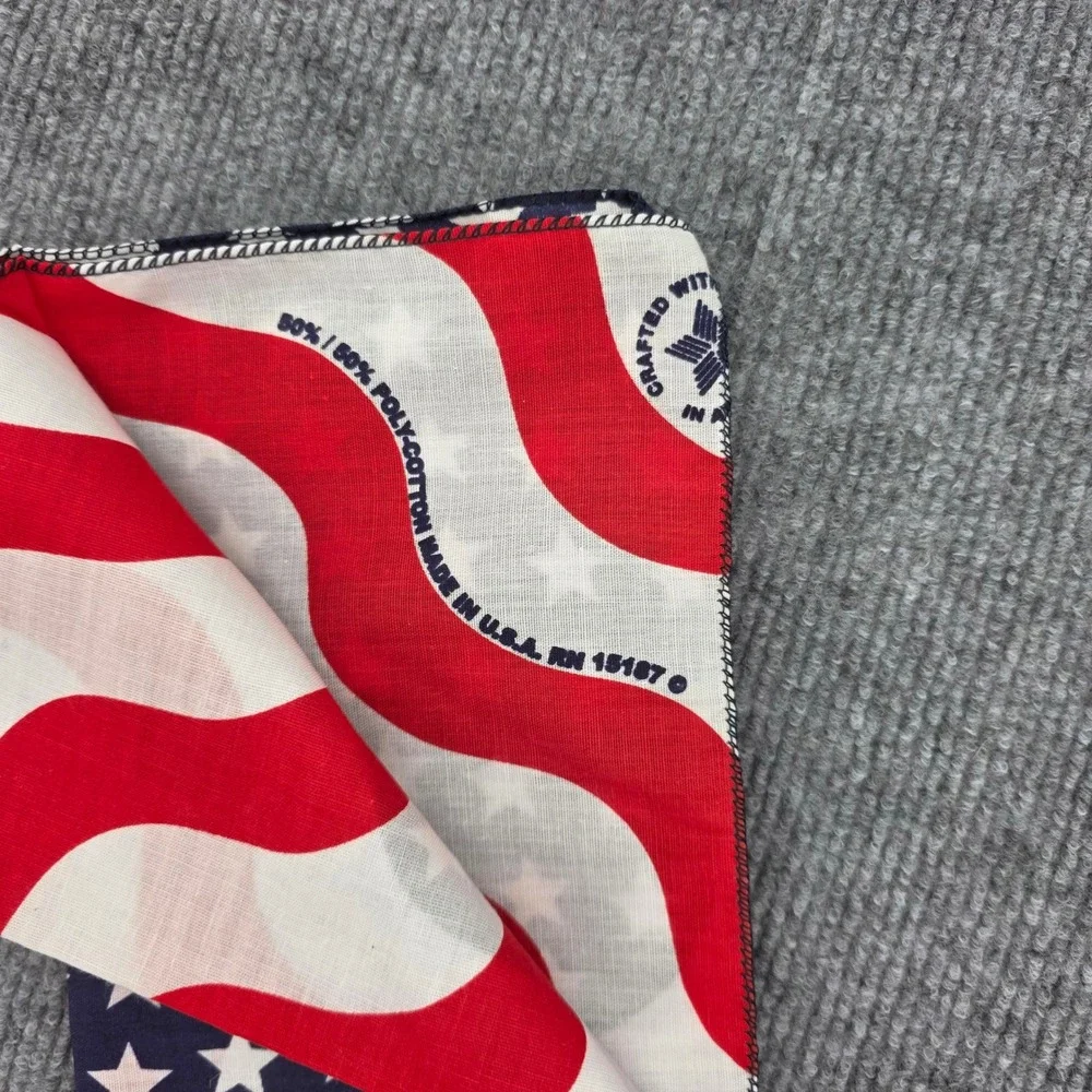 Hav-A-Hank American Flag Bandanna Carolina Manufacturing USA Red White Blue New